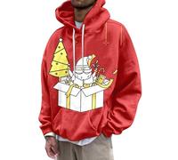 Suéter de Navidad de ajuste holgado, ropa acogedora para hombre, casual, a la moda, holgado, estampado navideño 3D, manga larga, para vacaciones al aire libre, 333, Navidad 222, hot pink, 5XL