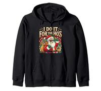 Suéter de Navidad Feo I Do It For The Ho'S Santa Funny Sudadera con Capucha