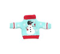 Suéter de Navidad para botella de vino, suéter de punto, suéter feo, abrigo, bolsa de regalo, decoración de fiesta de cumpleaños