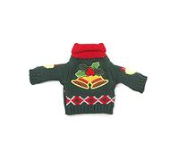 Suéter de Navidad para botella de vino, suéter de punto, suéter feo, abrigo, bolsa de regalo, decoración de fiesta de cumpleaños