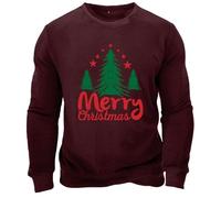 Suéter de Navidad para hombre, blusa informal, a la moda, holgada, con estampado 3D, cuello redondo, manga larga, para exteriores, vacaciones, 333, trajes de Navidad 222, rosso, M
