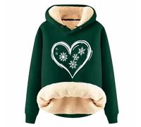 Suéter de Navidad para mujer, forro polar Ugly Christmas, duendes de Navidad, elegante sudadera con capucha de Navidad, loca, talla grande, gruesa, sudadera con capucha acogedora, cálida fiesta de