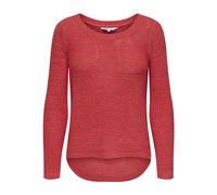 Suéter de Punto básico para Mujer: Jersey de Punto elástico de Manga Larga Cuello Redondo, ONLGEENA., Color:Rosa Coral, Talla:XL