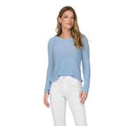 Suéter de Punto básico para Mujer: Jersey de Punto elástico de Manga Larga Cuello Redondo, ONLGEENA., Color:Azul Claro, Talla:XS