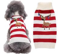 Suéter de punto cálido para mascotas, bonito diseño de ciervo, ropa de vacaciones para gatos y perros, ajuste de movimiento sin restricciones