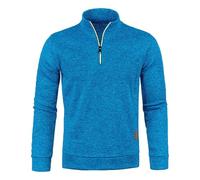 Suéter de punto con cremallera de 1/4 para hombre, cuello alto, suéter de punto con cremallera, manga larga, sudadera de terciopelo fino, ajuste delgado, suéter de invierno con cremallera de un cuarto