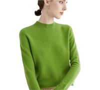 Suéter De Punto De Cachemira De Lana Merino para Mujer Jersey De Manga Larga con Cuello Alto Light EN8 XXL