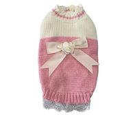 Suéter de Punto for Mascotas, Ideal for otoño e Invierno. Ropa de Princesa for Perros y Gatos.(Pink White,XS(Old))