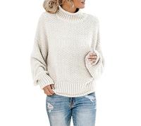 Suéter de punto grueso para mujer, jersey cálido de invierno, suéter liso con cuello de tortuga, tops de cuello alto, jersey diario de manga larga, sudaderas para salir, sudaderas para mujeres Reino