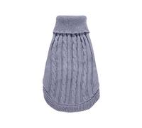 Suéter de punto para mascotas, perro, gato, suéter cálido de invierno, abrigo, chaqueta, ropa, disfraz, perchas para perros pequeños (gris, S)