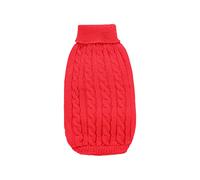 Suéter de punto para mascotas, perro, gato, suéter cálido de invierno, abrigo, chaqueta, ropa, disfraz, perchas para perros pequeños (rojo, XL)