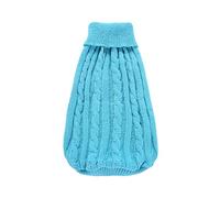 Suéter de punto para mascotas, perro, gato, suéter cálido de invierno, abrigo, chaqueta, ropa, disfraz, perchas para perros pequeños (azul cielo, L2)