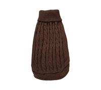 Suéter de punto para mascotas, perro, gato, suéter cálido de invierno, abrigo para cachorros, ropa de disfraz para perros grandes y hembras (café, XS)