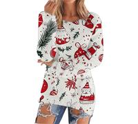 Suéter de punto para mujer, suéter de Navidad 2025, suéter de Navidad para mujer, casual, liso, manga larga, suéter para el hogar, al aire libre, regalos de fiesta de Navidad, B, S