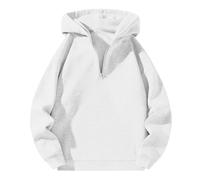 Suéter de Trabajo SóLido Oversize Suéter de Media Cremallera para Hombre con Capucha Sudadera de Invierno Deportivo Ropa de Trabajo para Hombres con Cuello Alto Y Media Cremallera