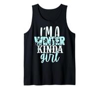 Suéter Divertido de Navidad con Texto en inglés I'm A Winter Kinda Girl para Mujeres y niñas Camiseta sin Mangas
