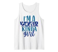 Suéter Divertido de Navidad con Texto en inglés I'm A Winter Kinda Girl para Mujeres y niñas Camiseta sin Mangas