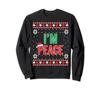 Suéter Feo de Navidad a Juego con Texto en inglés I Come In Peace I'm Peace Sudadera