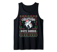 Suéter Feo de Navidad All I Want For Christmas Is White Sharks Camiseta sin Mangas