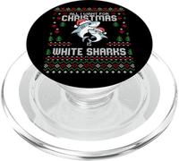 Suéter Feo de Navidad All I Want For Christmas Is White Sharks PopSockets PopGrip para MagSafe