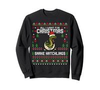 Suéter Feo de Navidad All I Want For Christmas Snake Hatchlings Sudadera