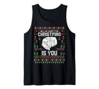 Suéter Feo de Navidad All We Want For Christmas Is You Family Camiseta sin Mangas