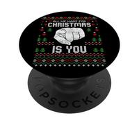 Suéter Feo de Navidad All We Want For Christmas Is You Family PopSockets PopGrip Adhesivo