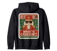 Suéter Feo de Navidad Cascanueces Whats Crackin Funny Xmas Sudadera con Capucha