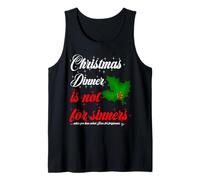 Suéter Feo de Navidad Cena no es para pecador Divertido Camiseta sin Mangas