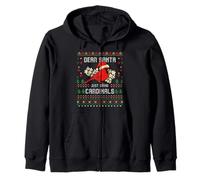 Suéter Feo de Navidad con diseño de pájaro Cardenal Rojo Dear Santa Sudadera con Capucha
