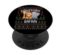 Suéter Feo de Navidad con diseño de Safari de África y Fauna Africana PopSockets PopGrip Adhesivo