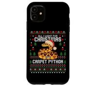 Suéter Feo de Navidad con Texto en inglés All I Want Carpet Python Carcasa para iPhone 11
