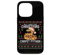 Suéter Feo de Navidad con Texto en inglés All I Want Carpet Python Carcasa para iPhone 13 Pro