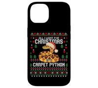 Suéter Feo de Navidad con Texto en inglés All I Want Carpet Python Carcasa para iPhone 14