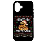 Suéter Feo de Navidad con Texto en inglés All I Want Carpet Python Carcasa para iPhone 16