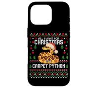 Suéter Feo de Navidad con Texto en inglés All I Want Carpet Python Carcasa para iPhone 16 Pro