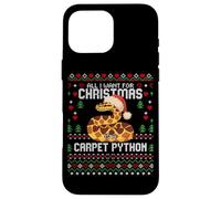 Suéter Feo de Navidad con Texto en inglés All I Want Carpet Python Carcasa para iPhone 16 Pro MAX