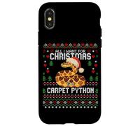 Suéter Feo de Navidad con Texto en inglés All I Want Carpet Python Carcasa para iPhone X/XS