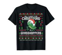 Suéter Feo de Navidad de Insectos entomólogo Saltamontes de Navidad Camiseta