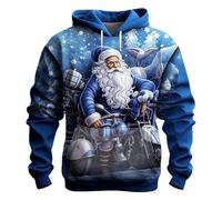 Suéter feo de Navidad para hombre de manga larga con capucha estampada 3D Chic Y Elegantes Sudaderas Clásicas Casual Navidad Pullover Otoño Invierno Cómodo Rigolo Fiesta Sudadera 2025