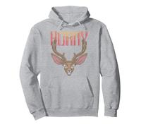 Suéter Feo de Navidad Rudolph Reno Cachonda Sudadera con Capucha, Unisex para Adultos, Gris Jaspeado, M