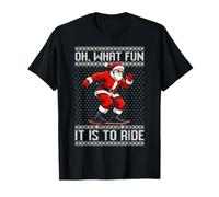 Suéter Feo de Navidad Skateboard oh qué Divertido es Montar Camiseta