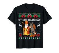 Suéter Feo de Papá Noel navideño para niños de San Nicolás Christian Camiseta