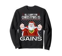 Suéter Feo Divertido de Navidad All I Want For Christmas Is Gains Sudadera