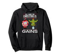 Suéter Feo Divertido de Navidad All I Want For Christmas Is Gains Sudadera con Capucha