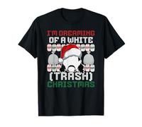 Suéter feo divertido de Navidad con texto en inglés "I'm Dreaming Of A White (Trash) Camiseta