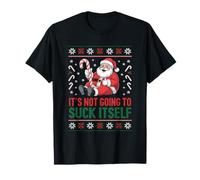 Suéter Feo Divertido de Navidad con Texto en inglés It's Not Going To Suck Itself Camiseta