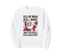 Suéter Feo Divertido de Navidad Dime lo Que Quieres Sudadera