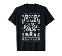 Suéter Feo gótico de Navidad Black Is My Holiday Color Camiseta