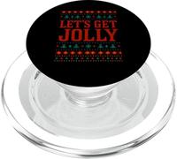 Suéter Feo Lets Get Jolly Retro para Hombre Divertido PopSockets PopGrip para MagSafe